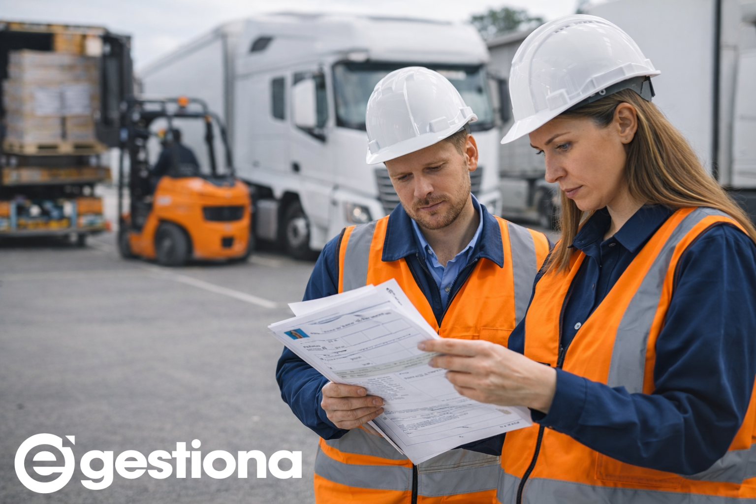 Responsables de PRL y transporte revisando documentación CAE de contratistas